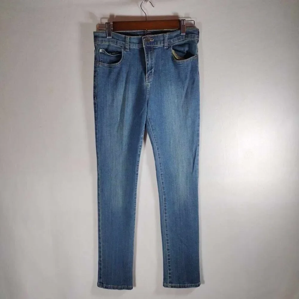 The Childrens Place Boys Blue Jeans Pockets Zipper Button Size 14